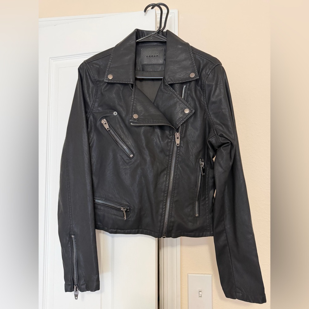 Blank NYC Black Faux Leather Biker Jacket
